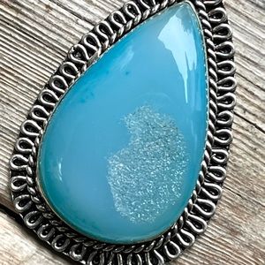 Chalcedony/Druzy Pendant
